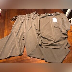 Sage Green Top and pants New With Tags